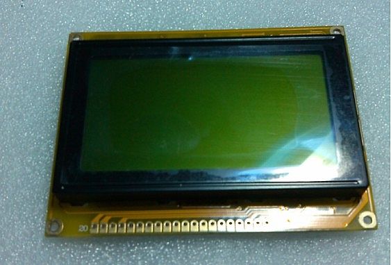 Yellow-green film 128*64 dot matrix LCD